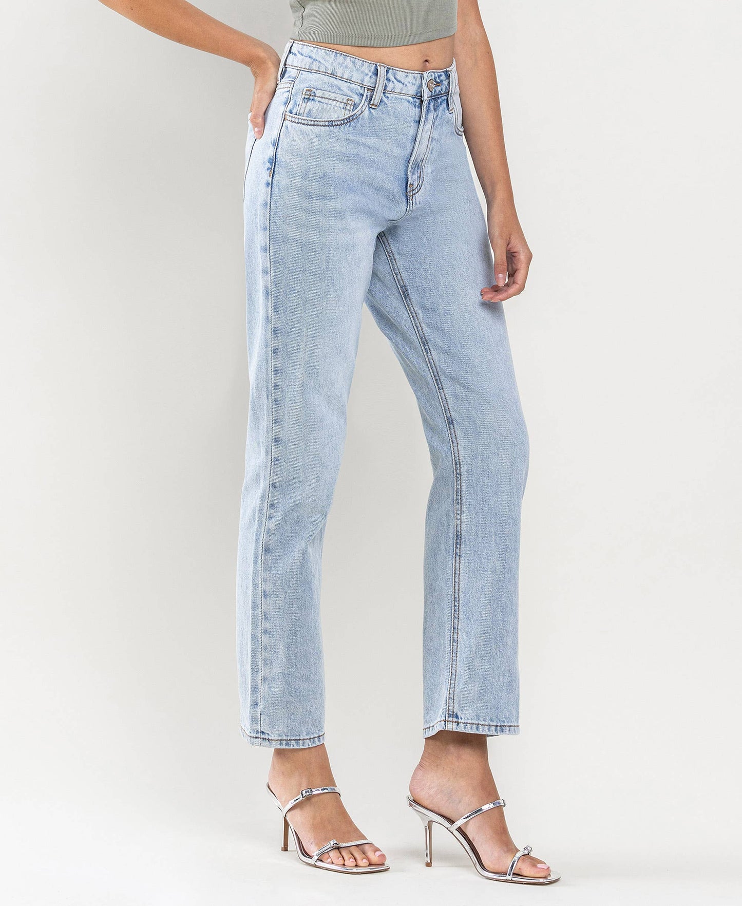 HIGH RISE ANKLE STRAIGHT JEANS LV1131
