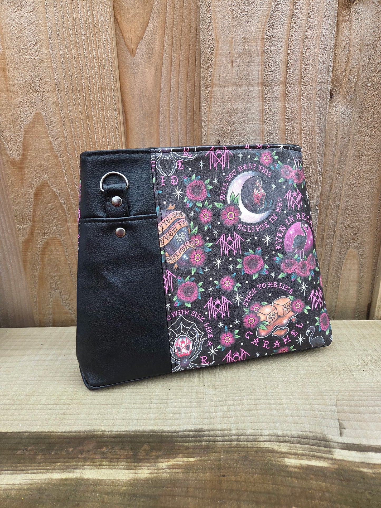 Black/Pink EIA Crossbody Bag