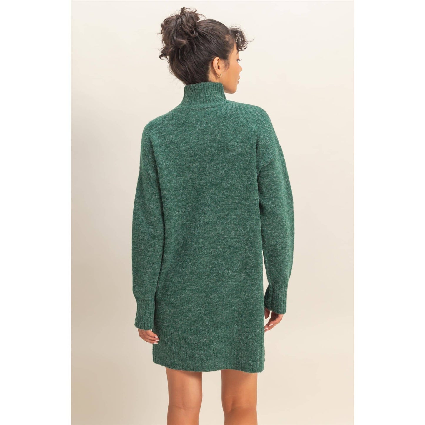 High Neck Sweater Mini Dress