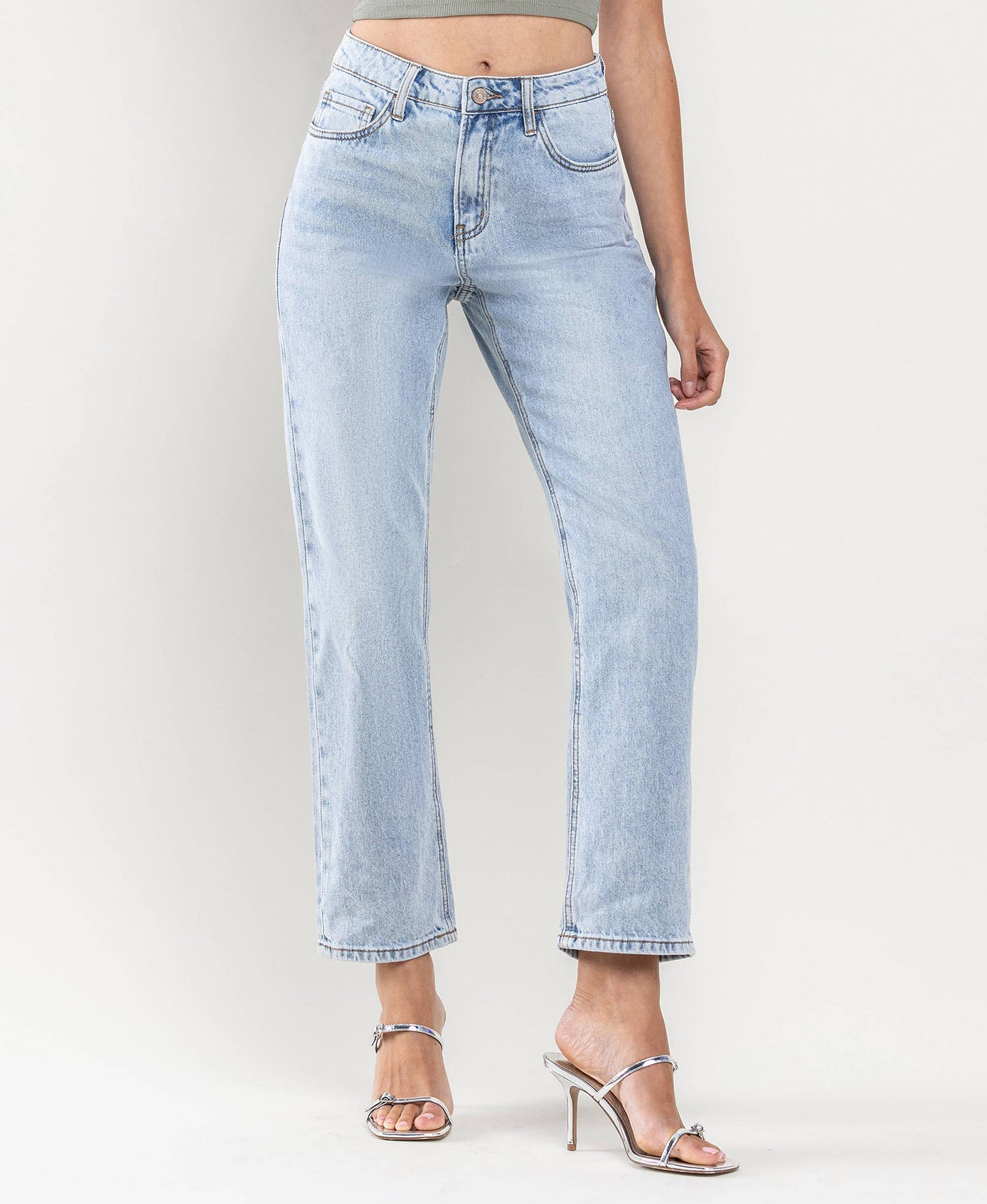 HIGH RISE ANKLE STRAIGHT JEANS LV1131