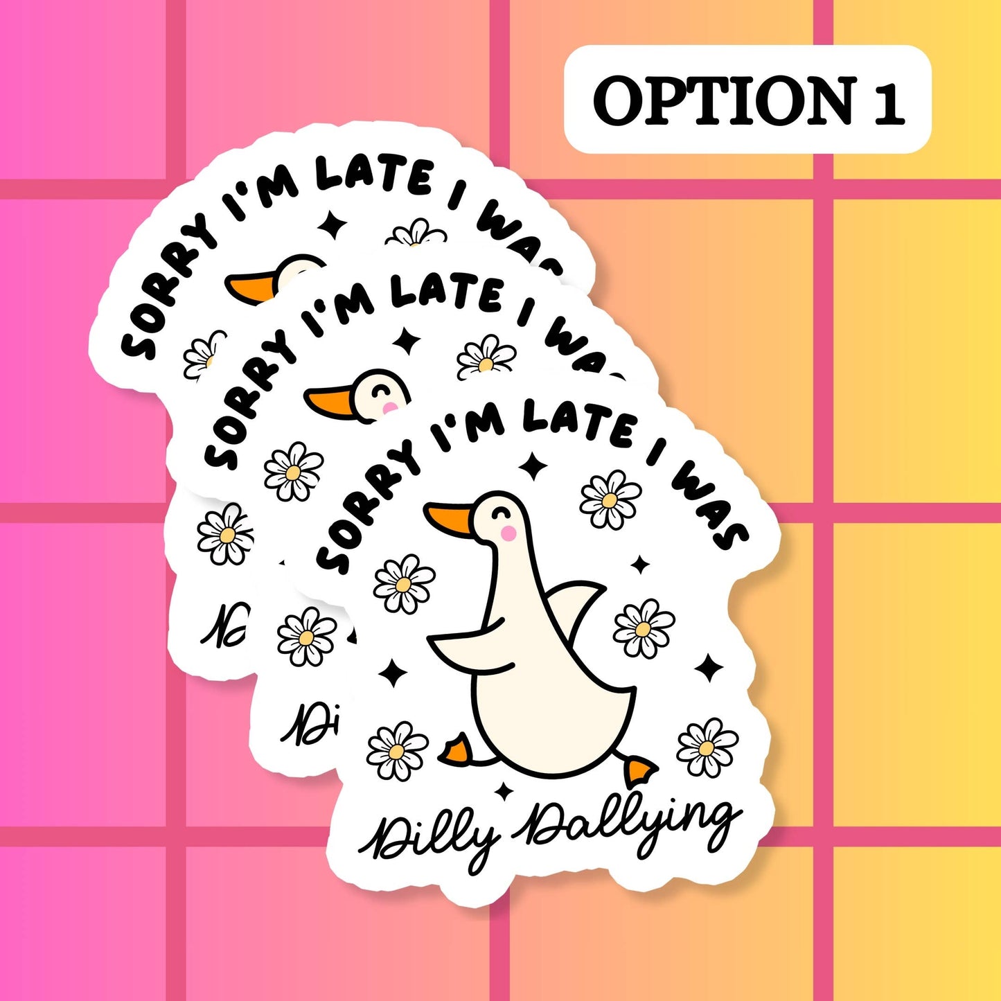 Relatable Duck Goose Funny Dilly Waterproof Vinyl Sticker