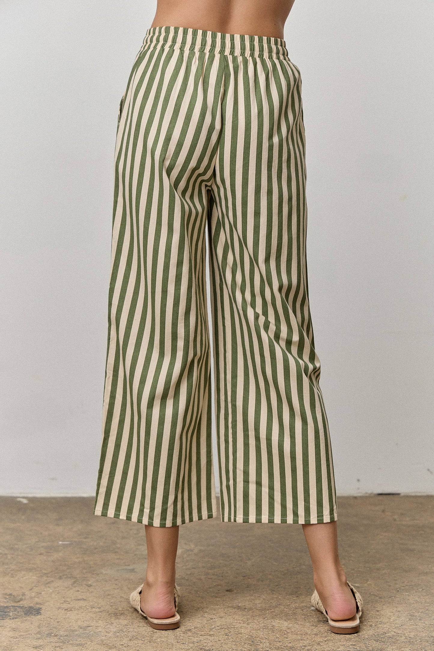 STRIPED DRAWSTRING PANTS