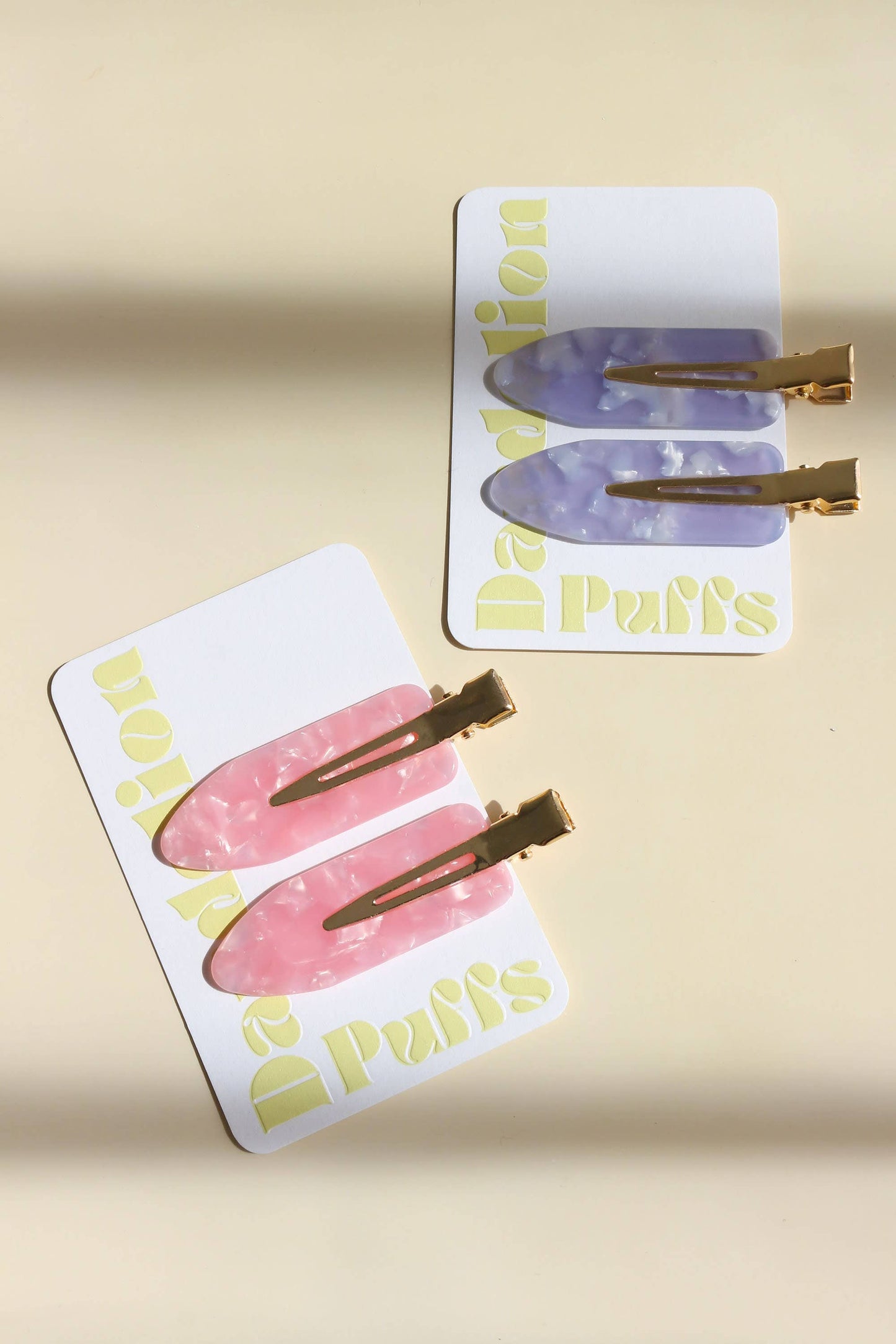 Creaseless Acetate Makeup Hair Clips - Set of 2
