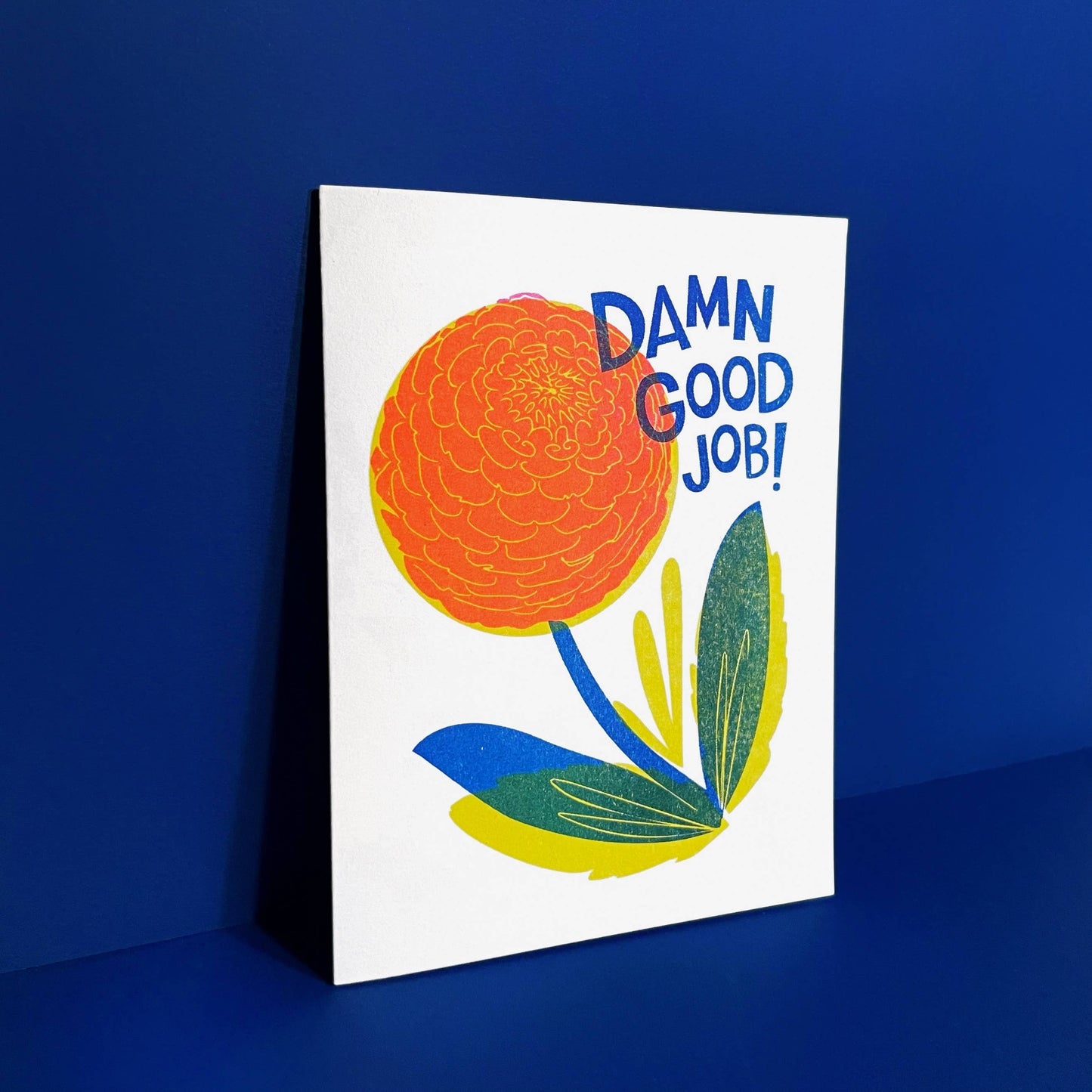 Damn Good Job - Congratulations Risograph Greeting Card