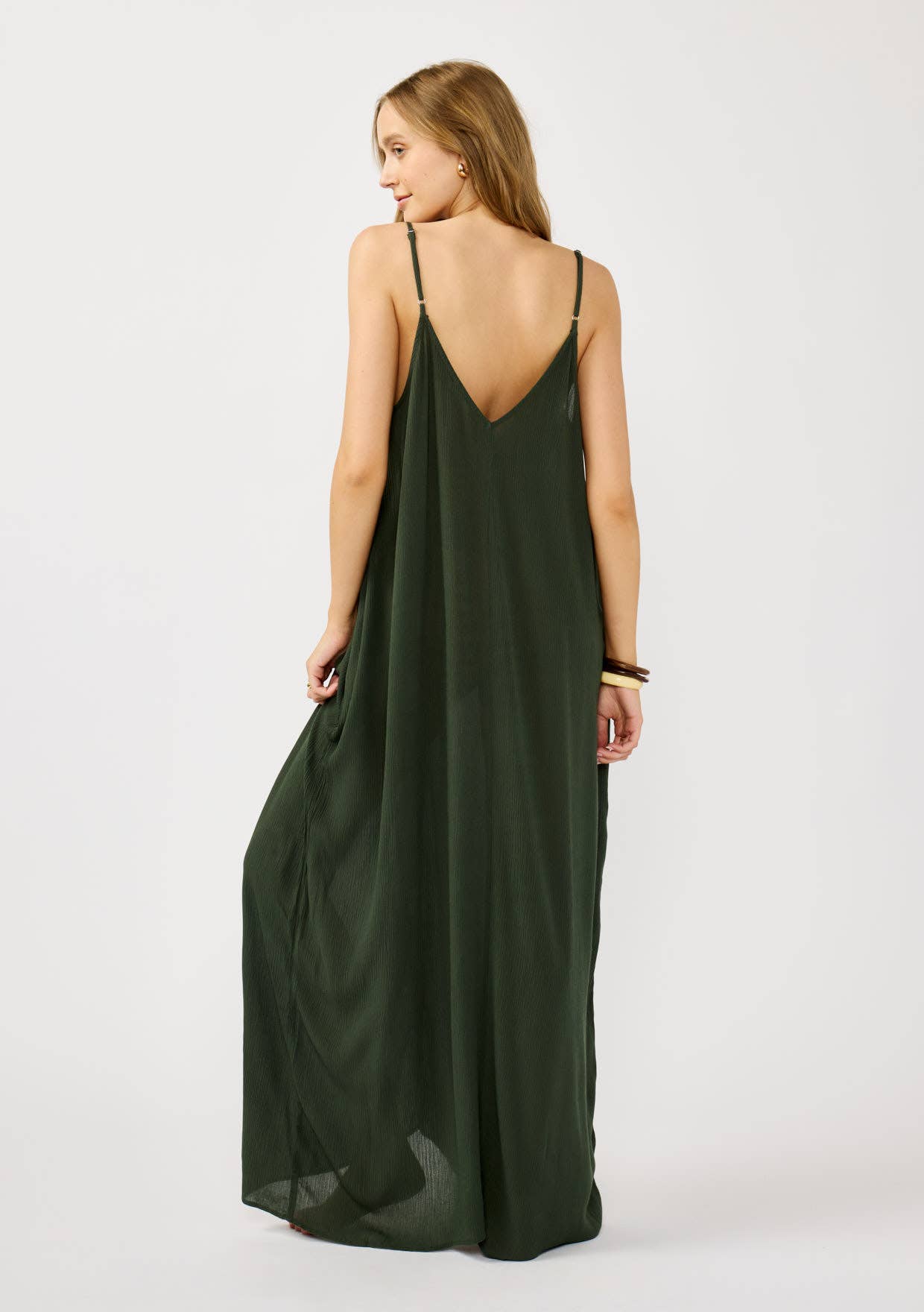 The Original V-Neck Cocoon Maxi Dress with Pockets