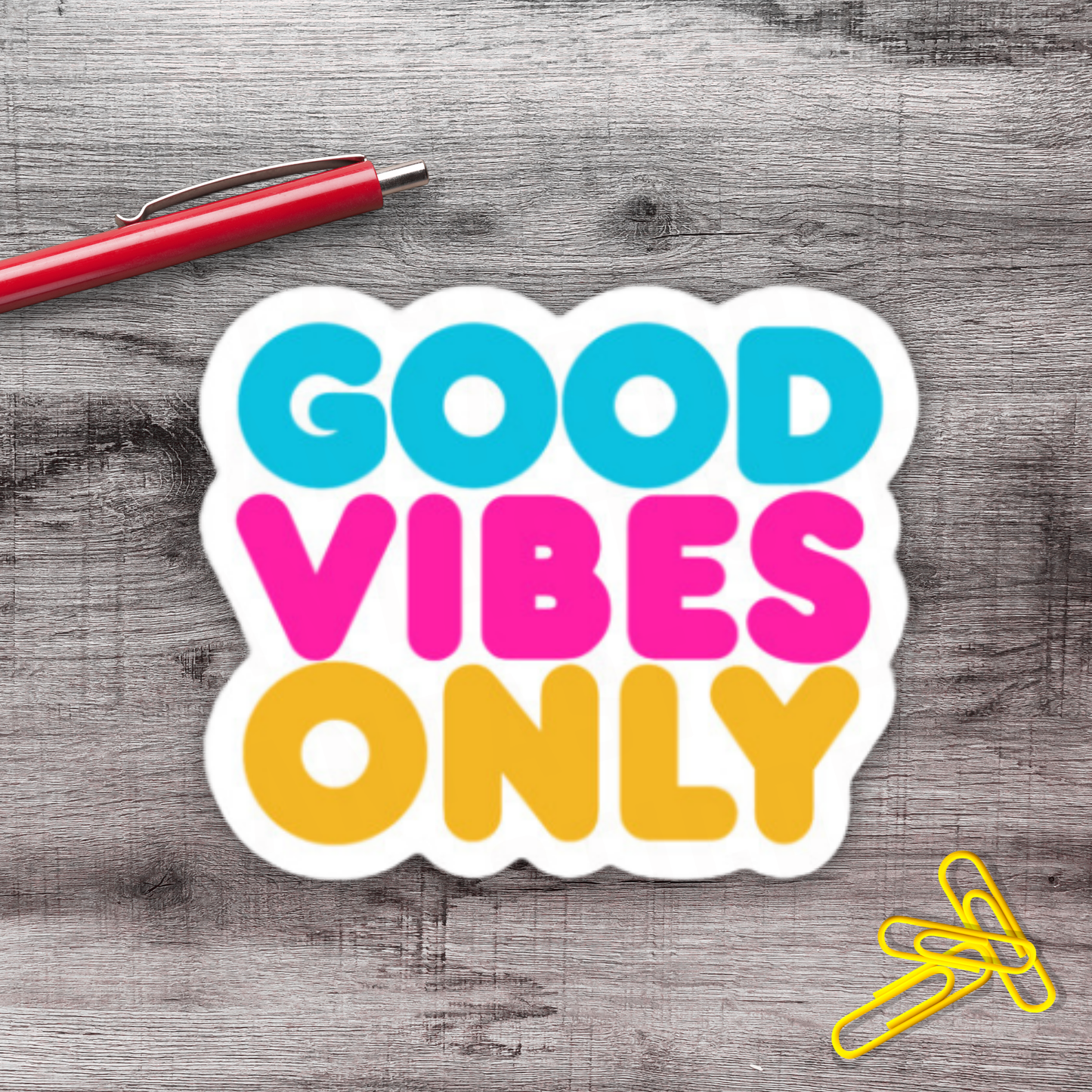 Vintage Good Vibes Vinyl Sticker
