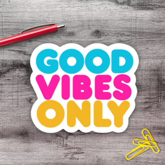 Vintage Good Vibes Vinyl Sticker