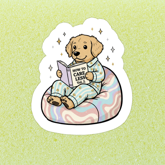 Bookish Dogs Dog Mom Funny Waterproof Vinyl Sticker