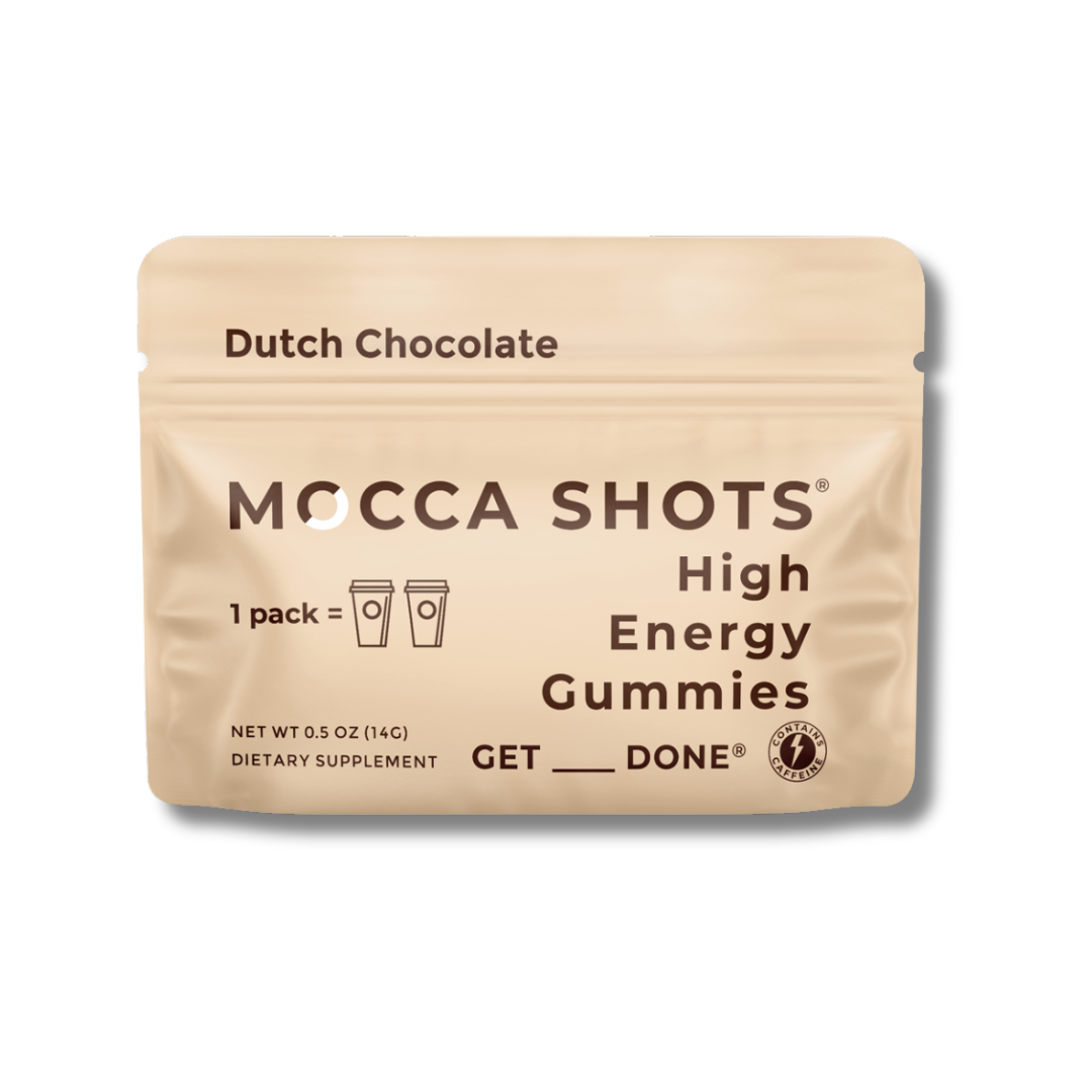 Mocca Shots Dutch Chocolate Caffeine Gummy | 2-Pack