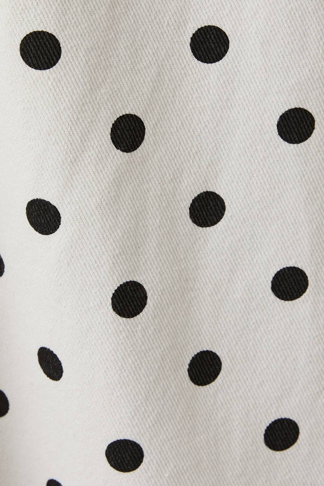 SLEEVELESS SCOOP NECK POLKA DOT DENIM MINI DRESS