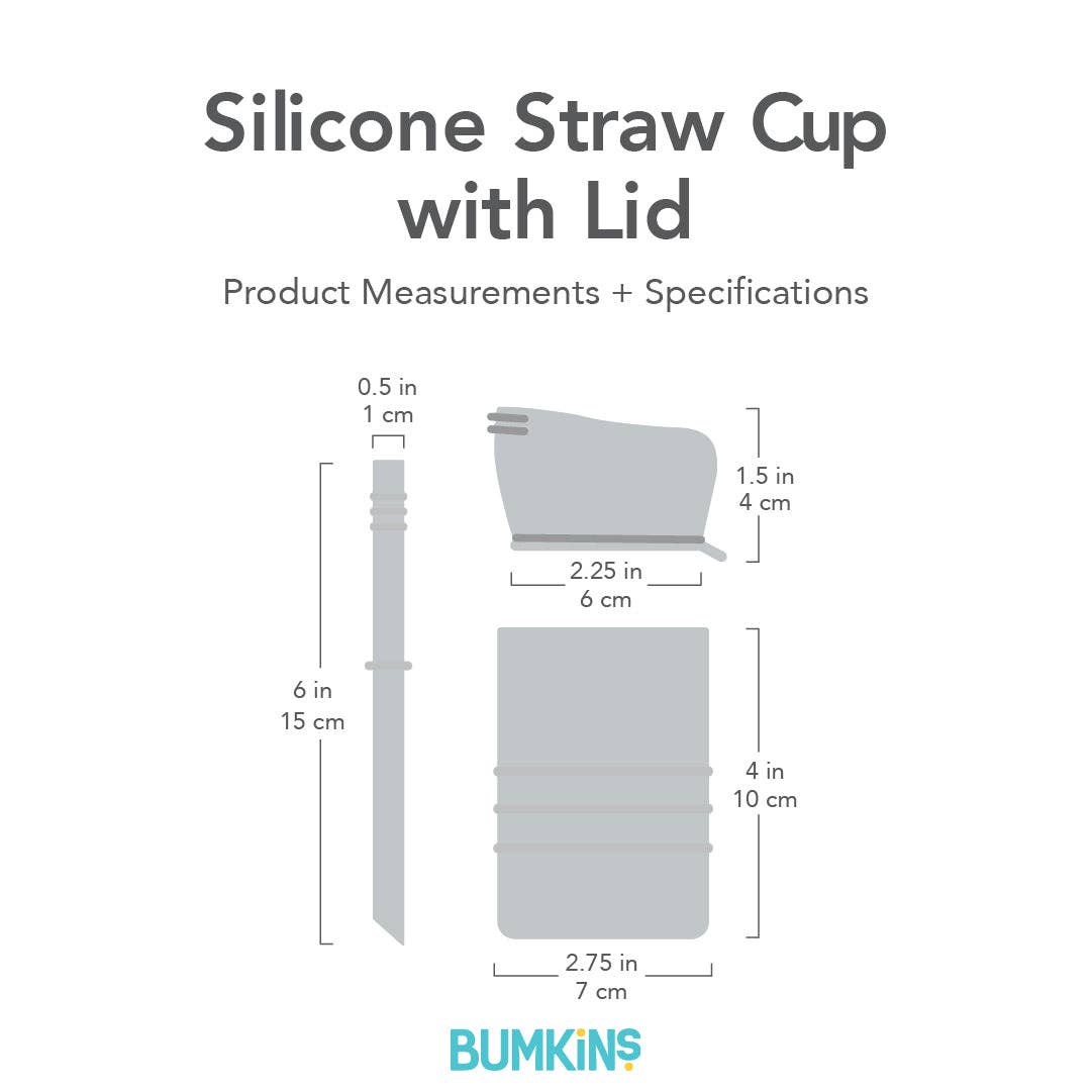 Silicone Straw Cup with Lid: Pink