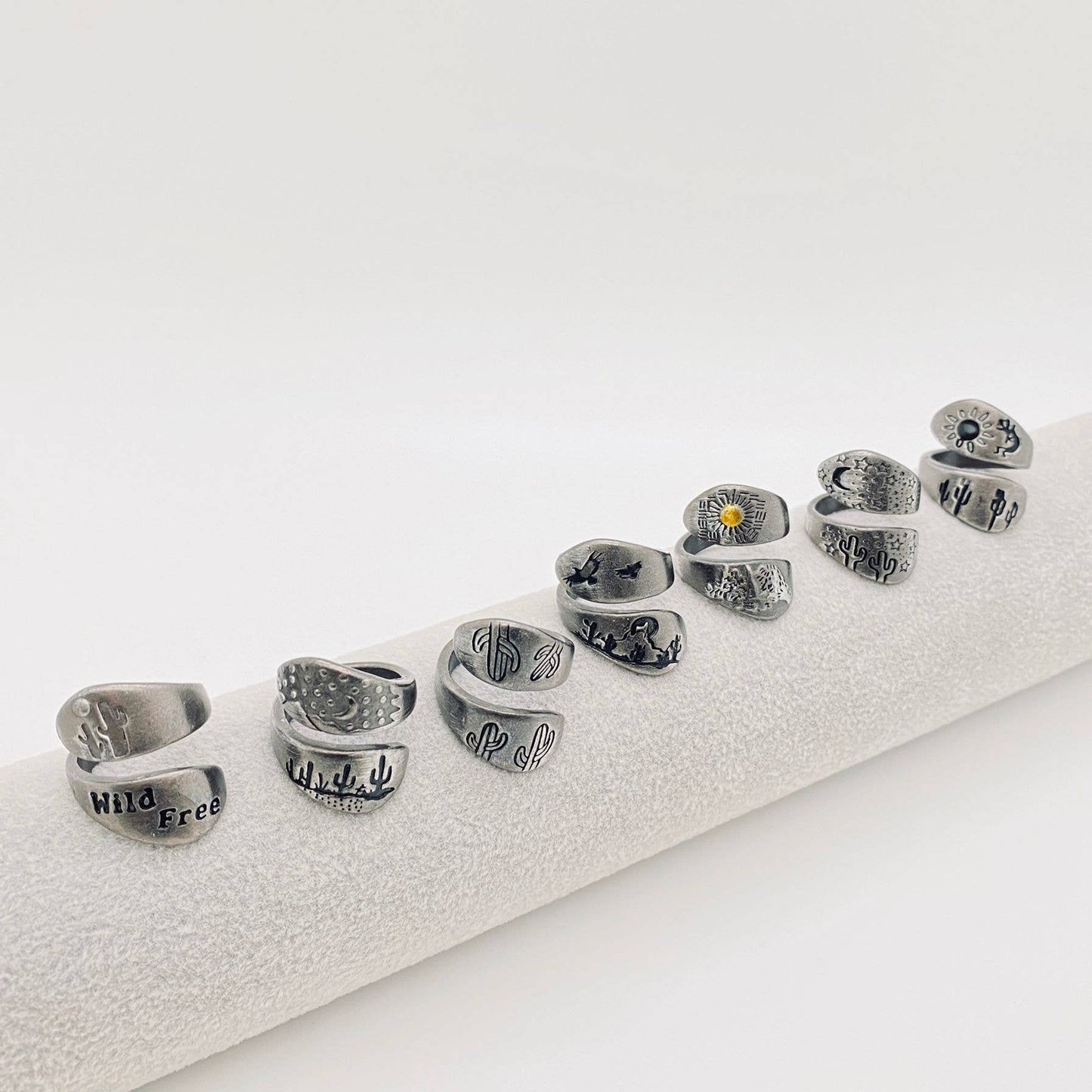 Vintage Ring Desert Night Cactus Ring