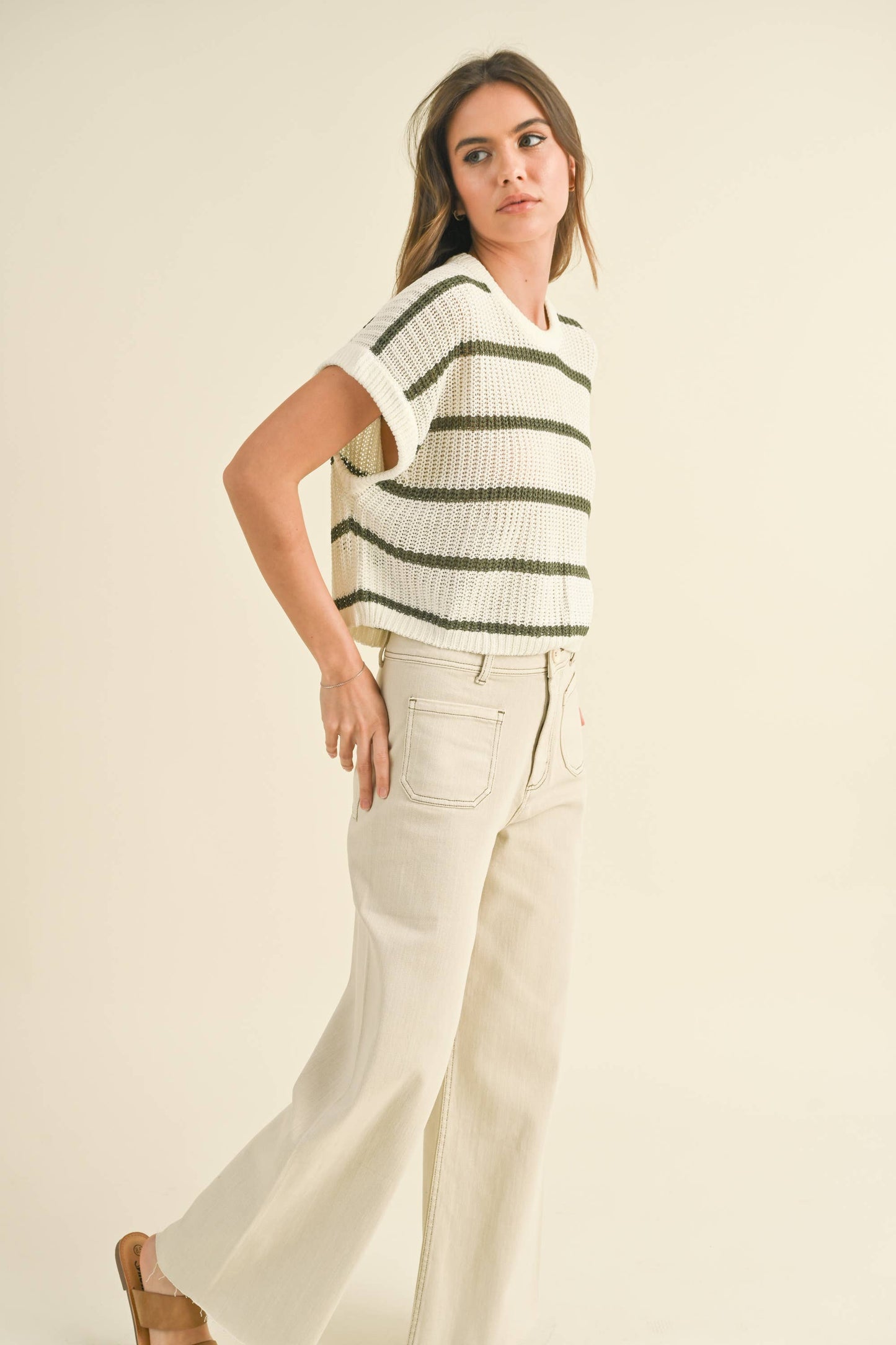 T3332   DOLMAN SLEEVE KNITTED TOP