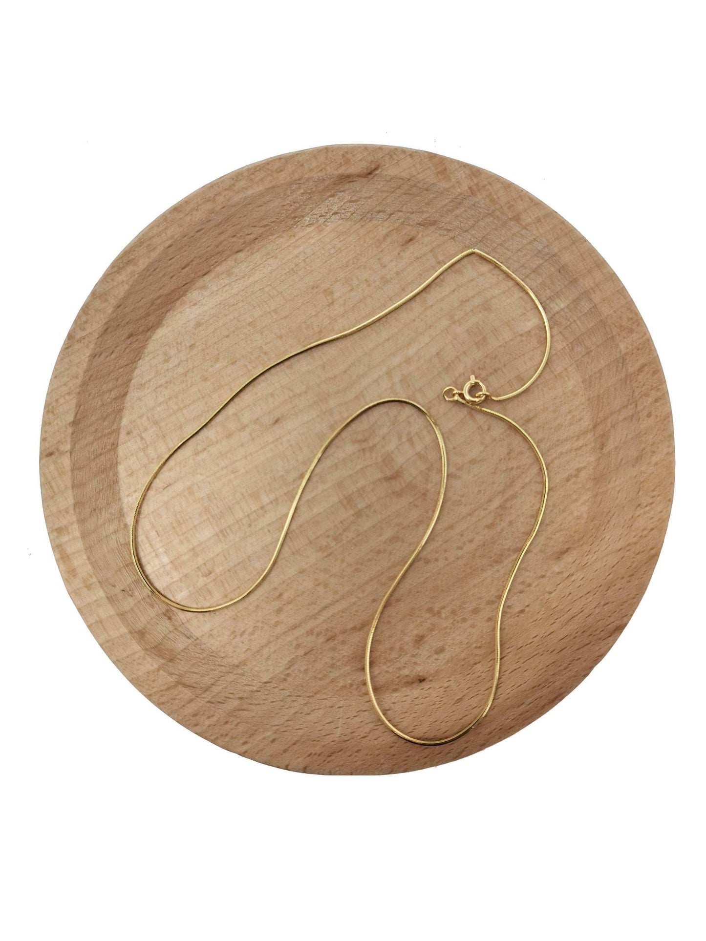 24K Gold Plated Cocoon Necklace, Dainty 0.8mm Cocoon Chain,