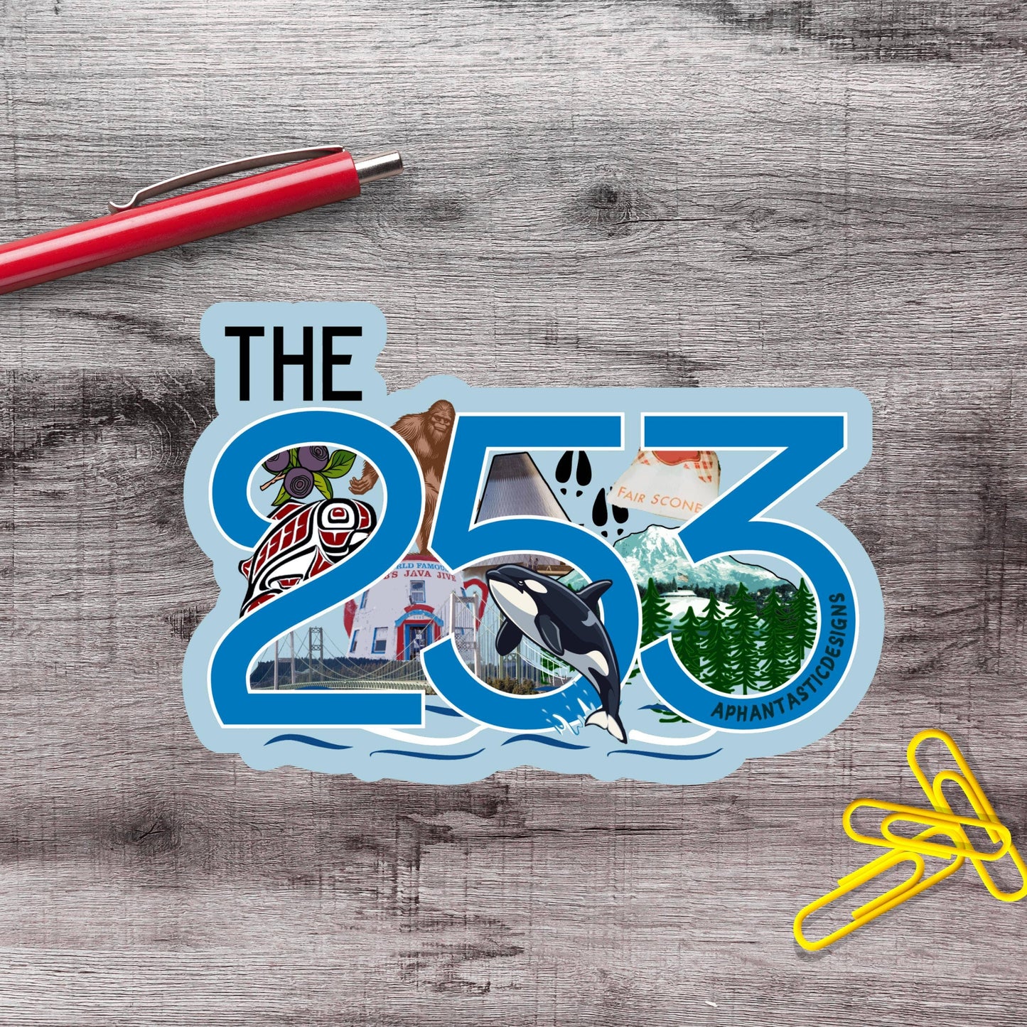 The 253 Tacoma Washington PNW Vinyl Sticker