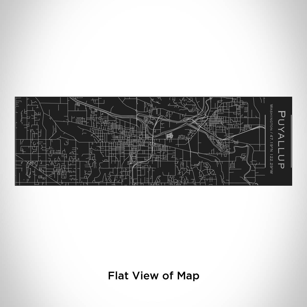 Puyallup WA Map Insulated Cup in Matte Black