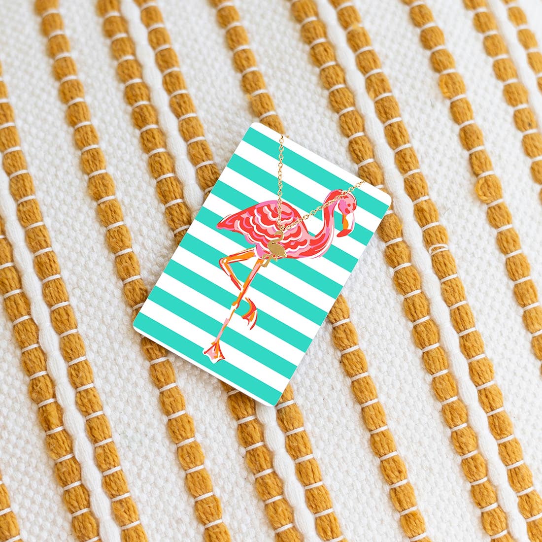 Flamingo Keepsake Necklace card