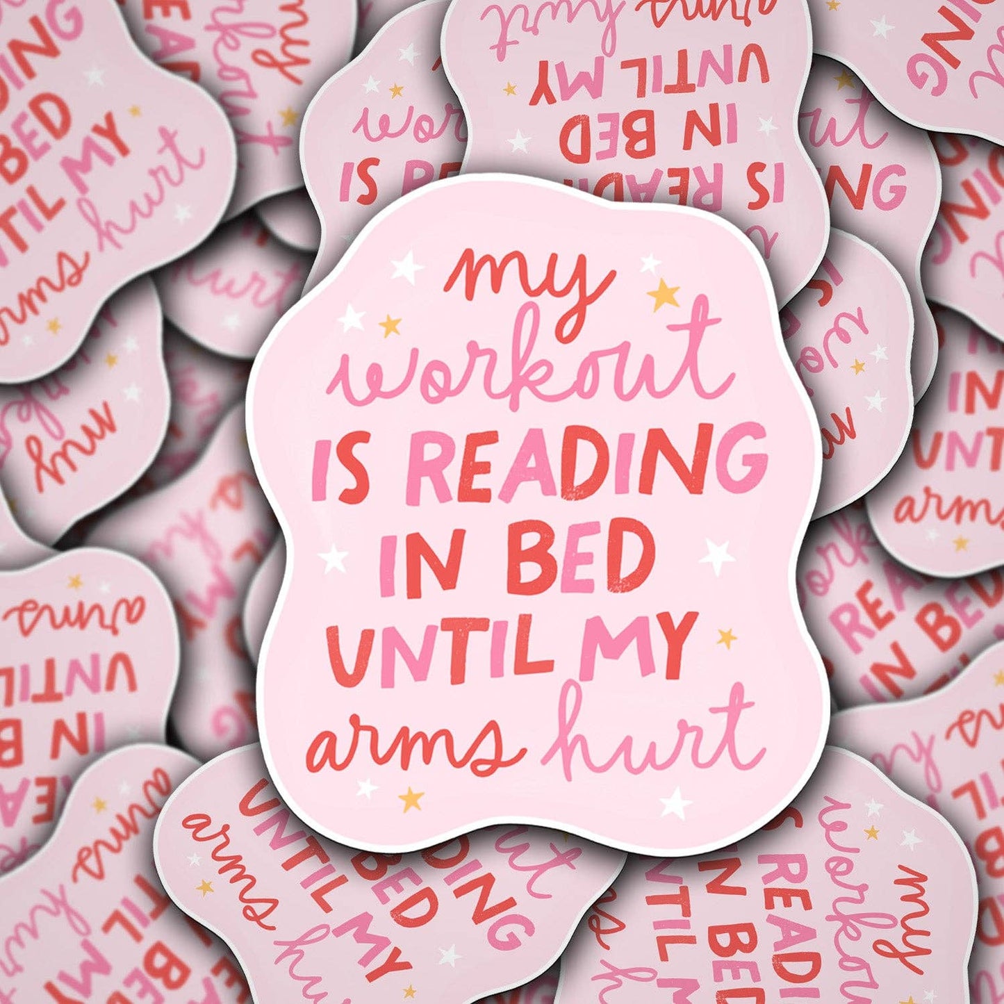 Vinyl Decal My Workout Is Reading In Bed