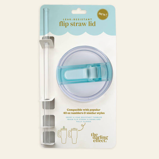 40 oz Lifestyle Flip Straw Lid-Blue