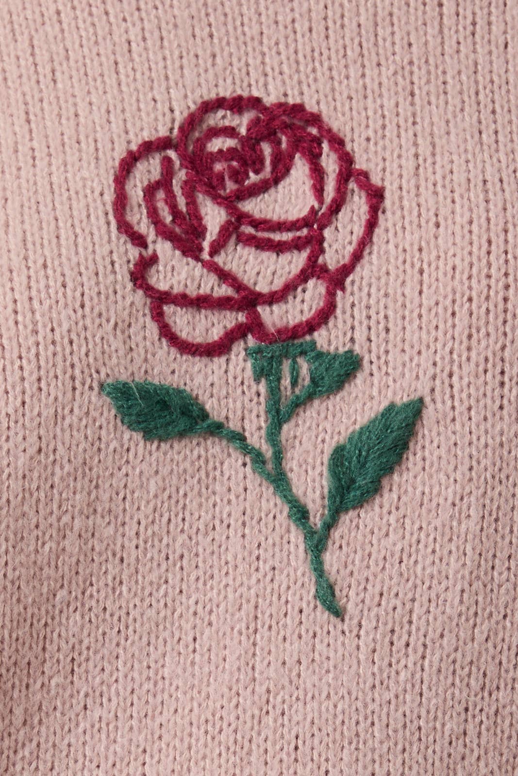 ROSE STITCHING OVERSIZED SWEATER