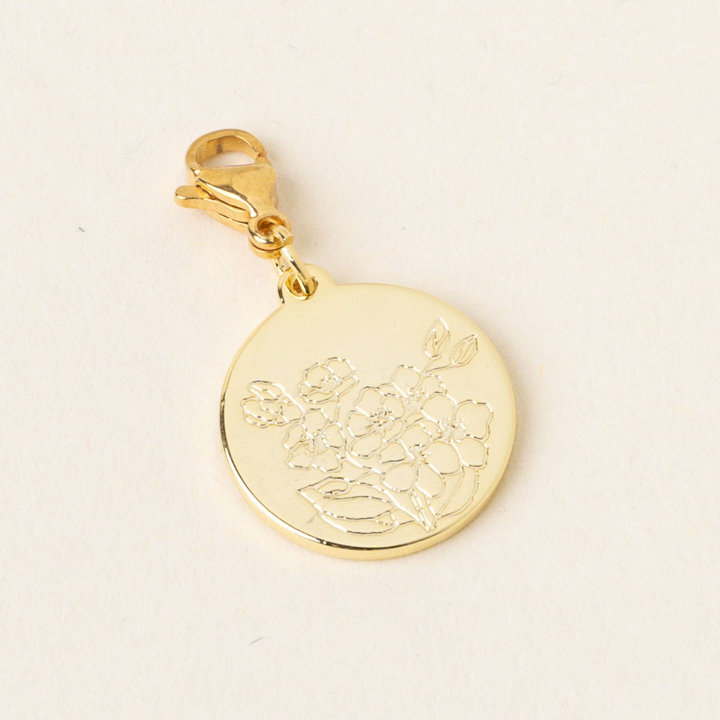 Jewelry Birth Flower Charm Gold-February