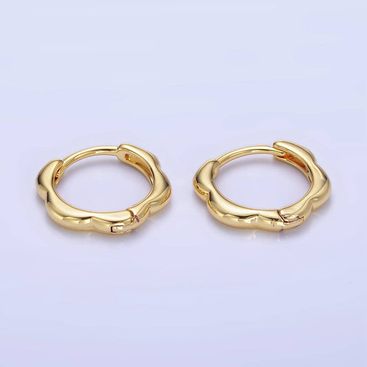 14K Gold Filled 13mm Rounded Huggie Earrings