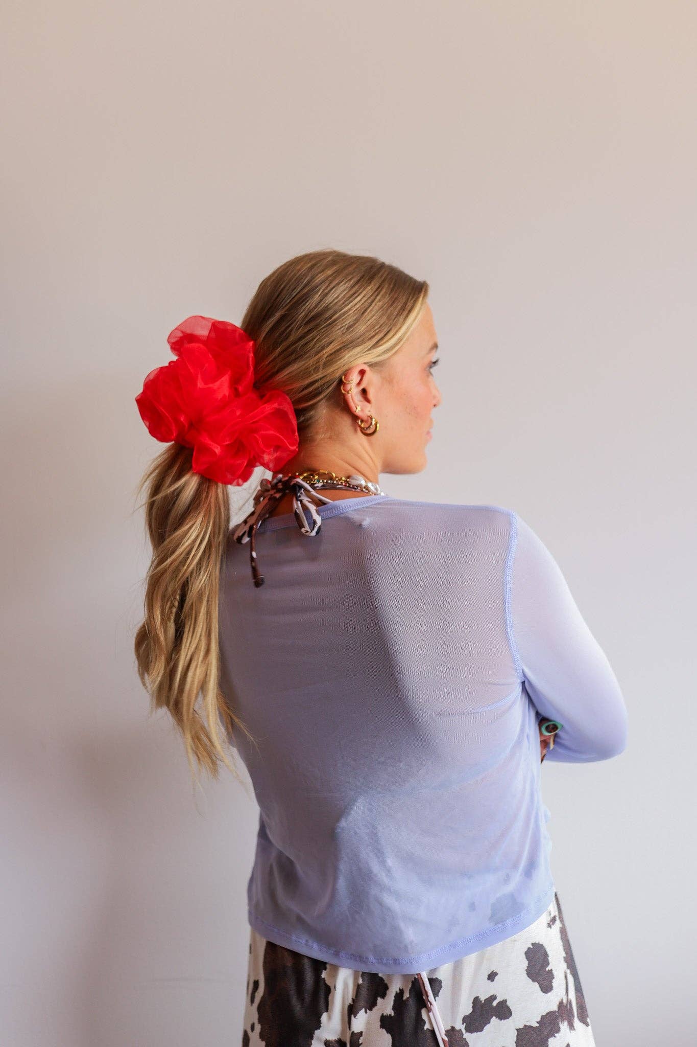 NEON JUMBO ORGANZA SCRUNCHIES