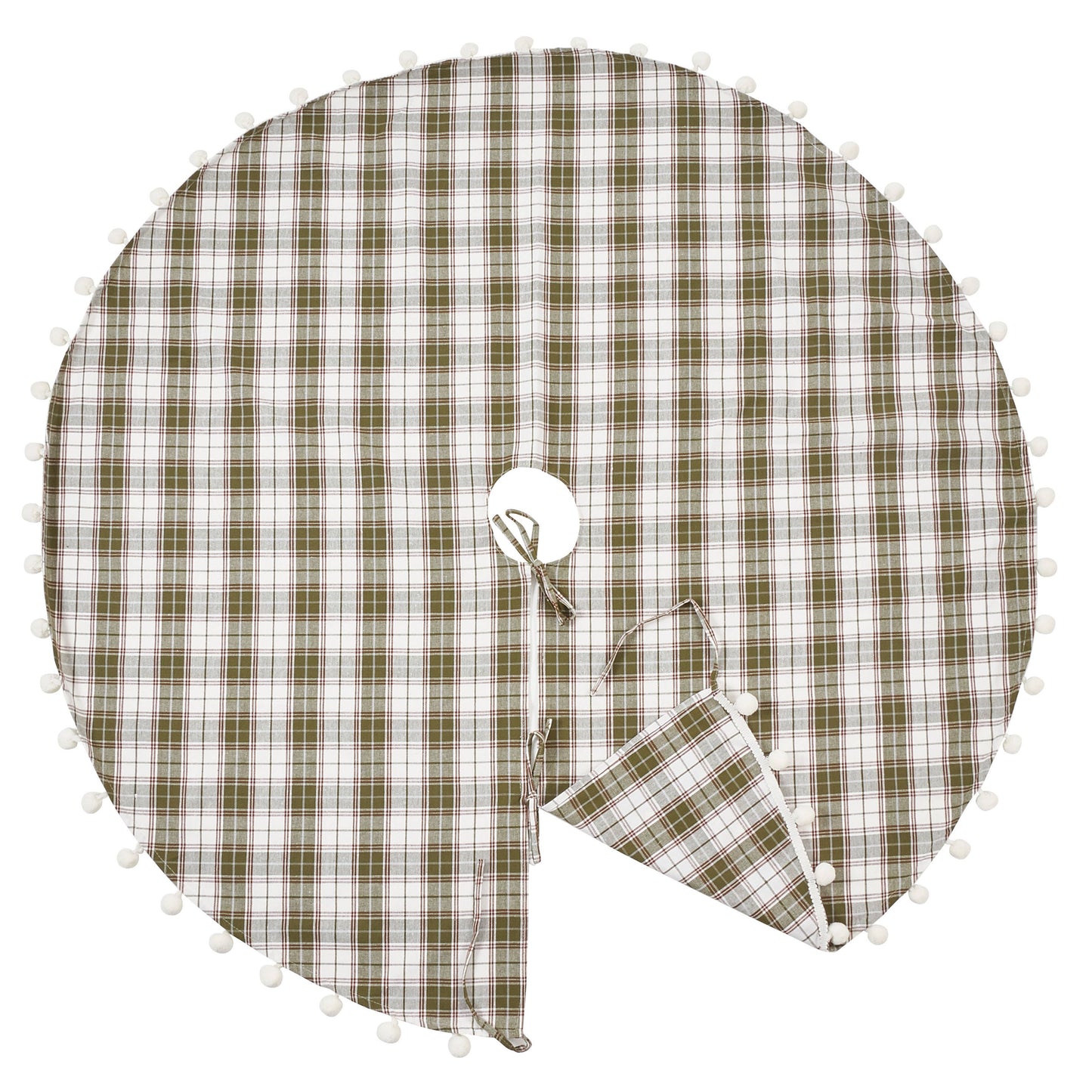 Plaid Pom Pom Tree Skirt