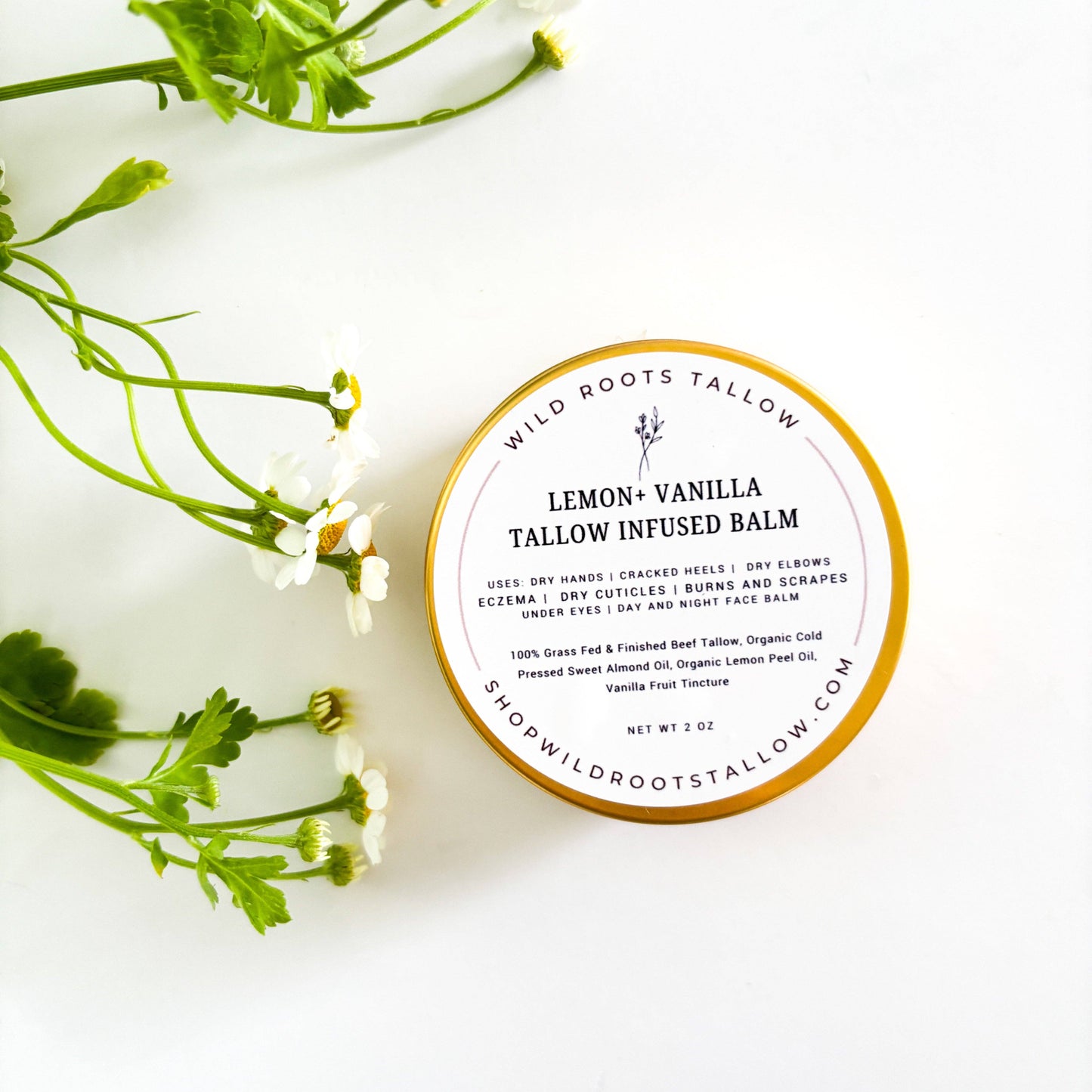 Lemon + Vanilla Tallow Hand + Body Balm Protective Skin Balm