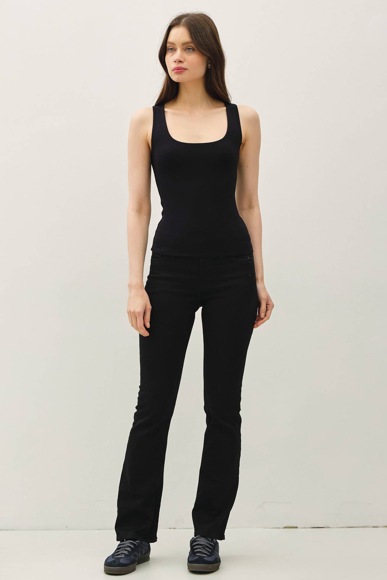 SOFT CORE-DOUBLE LINED BASIC SQUARE NECK TANK