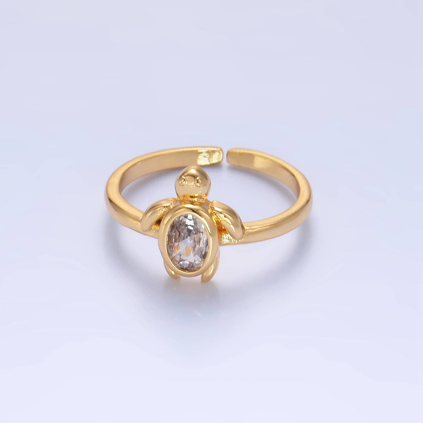 24K Gold Filled Baby Turtle Animal Ring | U-412