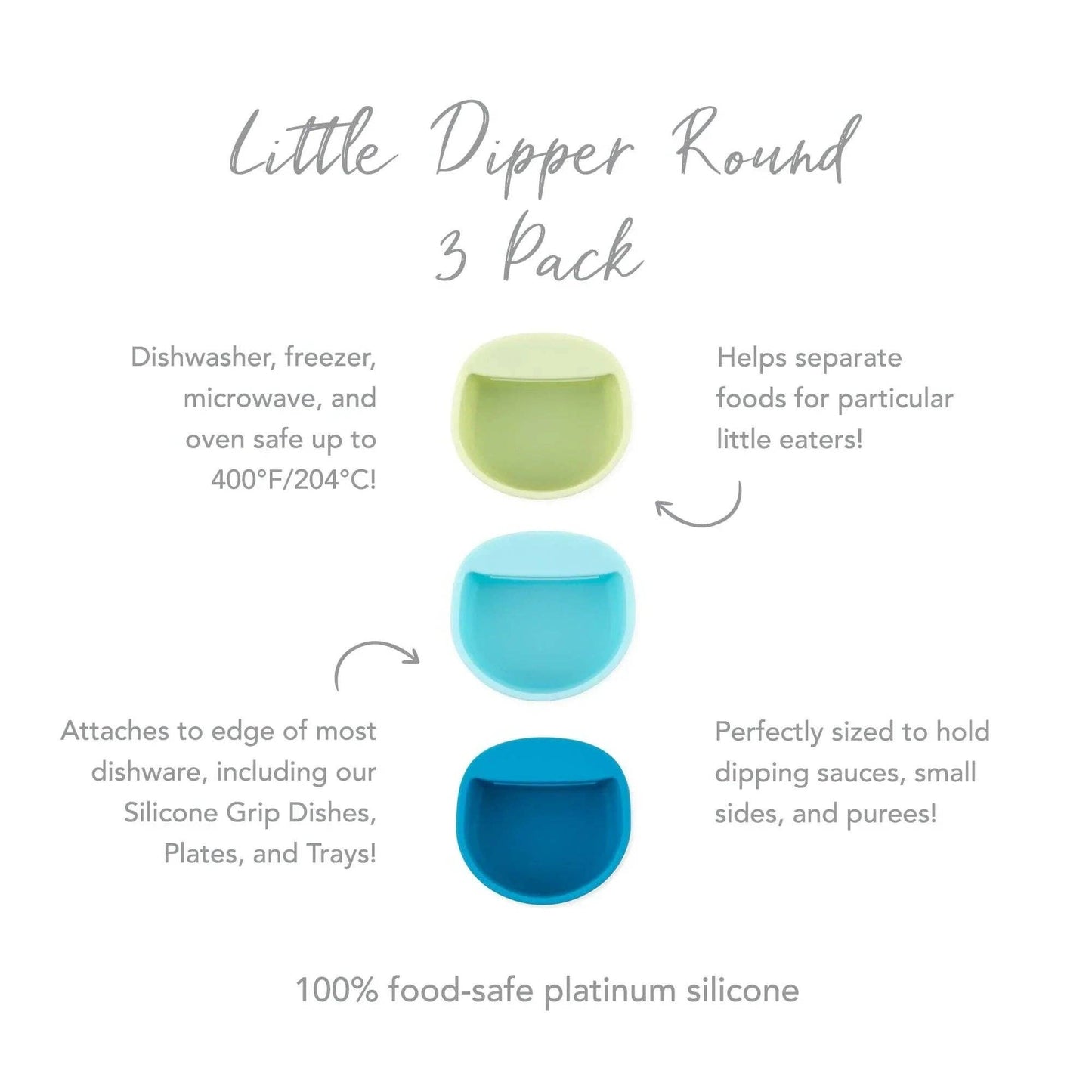Silicone Little Dipper Round 3-Pack: Gumdrop
