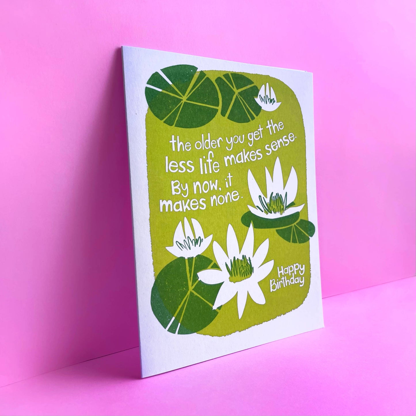 No Sense Birthday - Fun Risograph Greeting Card