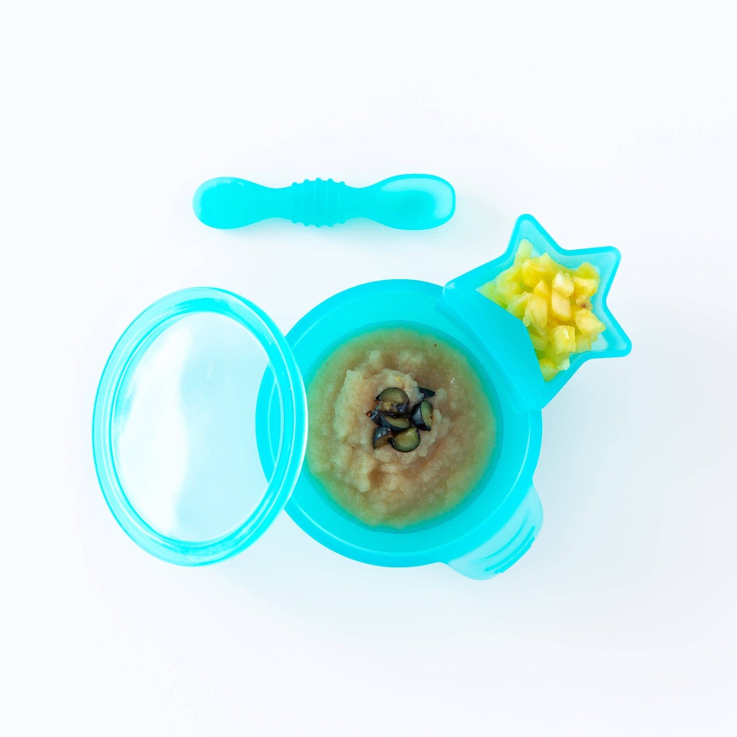 Silicone First Feeding Set: Blue Jelly