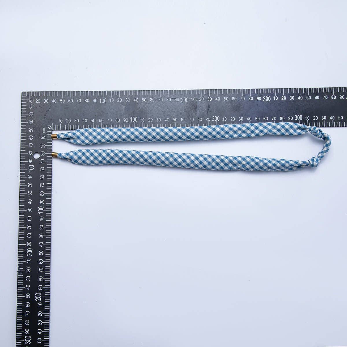 Stainless Steel Red, Black, Brown, Blue Knotted Mini Gingham Bandana Scarf Necklace | WA-1253 ~ WA-1375