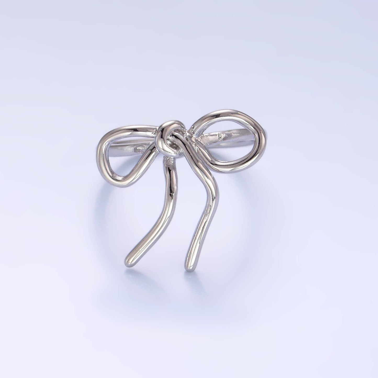 24K Gold Filled Minimalist Adjustable Ribbon Bow Ring