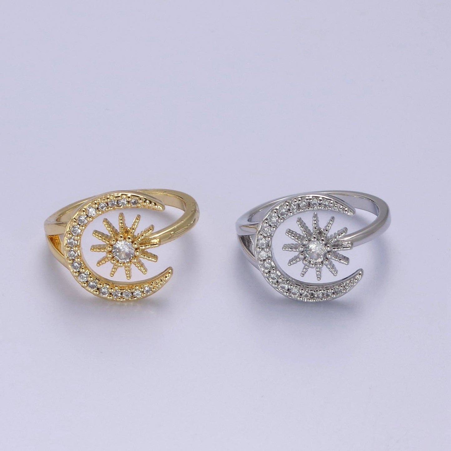 24K Gold Filled Micro Pave Crystal Cubic Zirconia Celestial