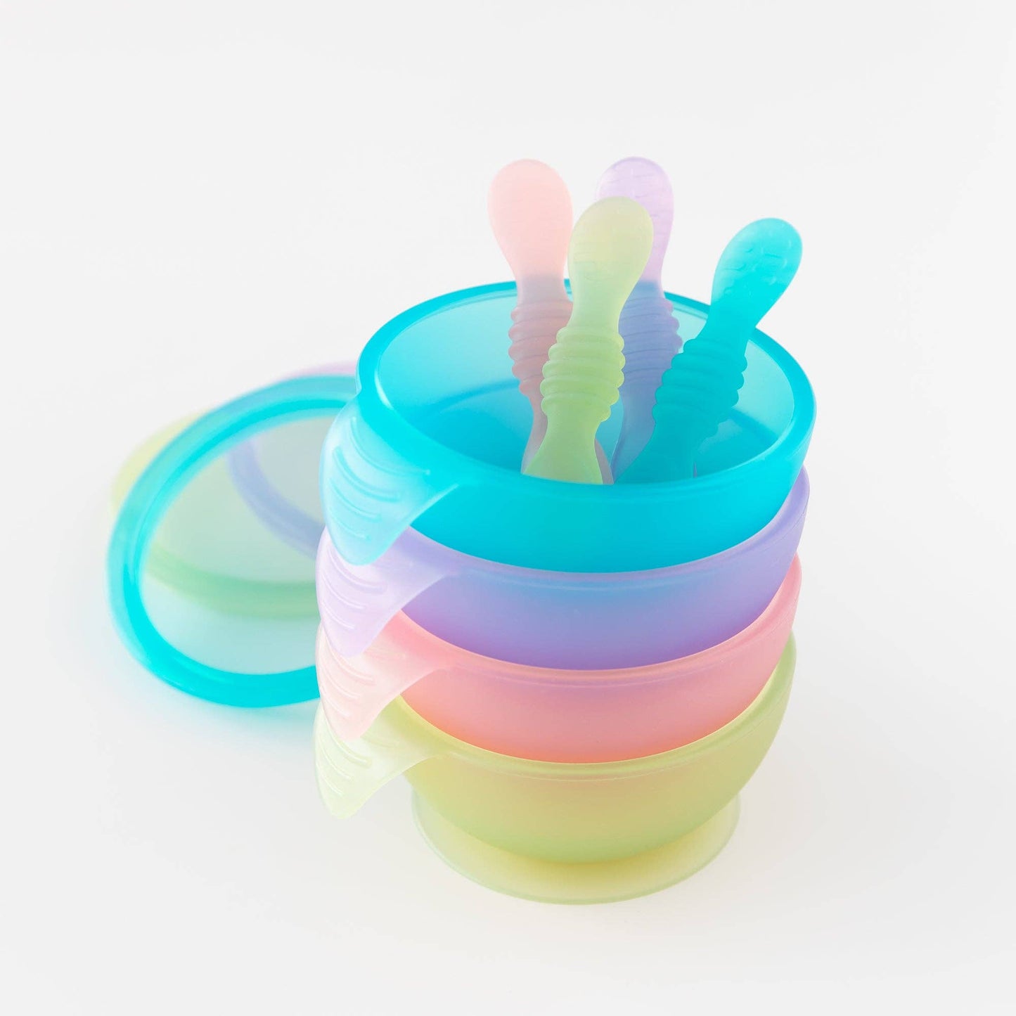 Silicone First Feeding Set: Blue Jelly