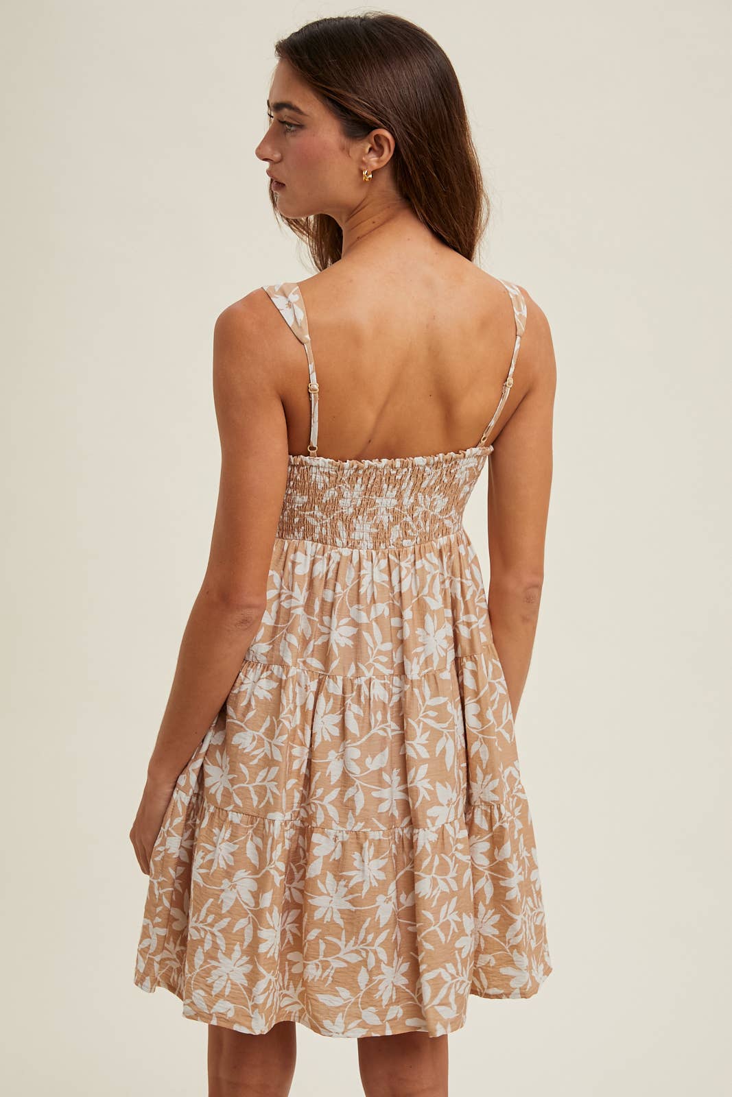 FLORAL TIERED MINI DRESS / WL25-10325