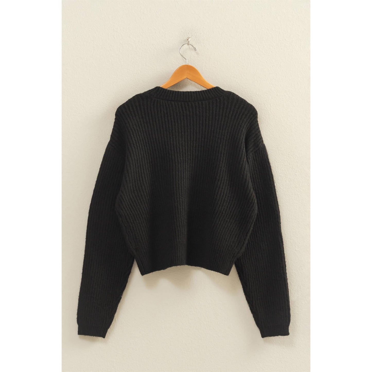 Ribbed Crew Neck Sweater