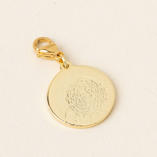 Jewelry Birth Flower Charm Gold-December