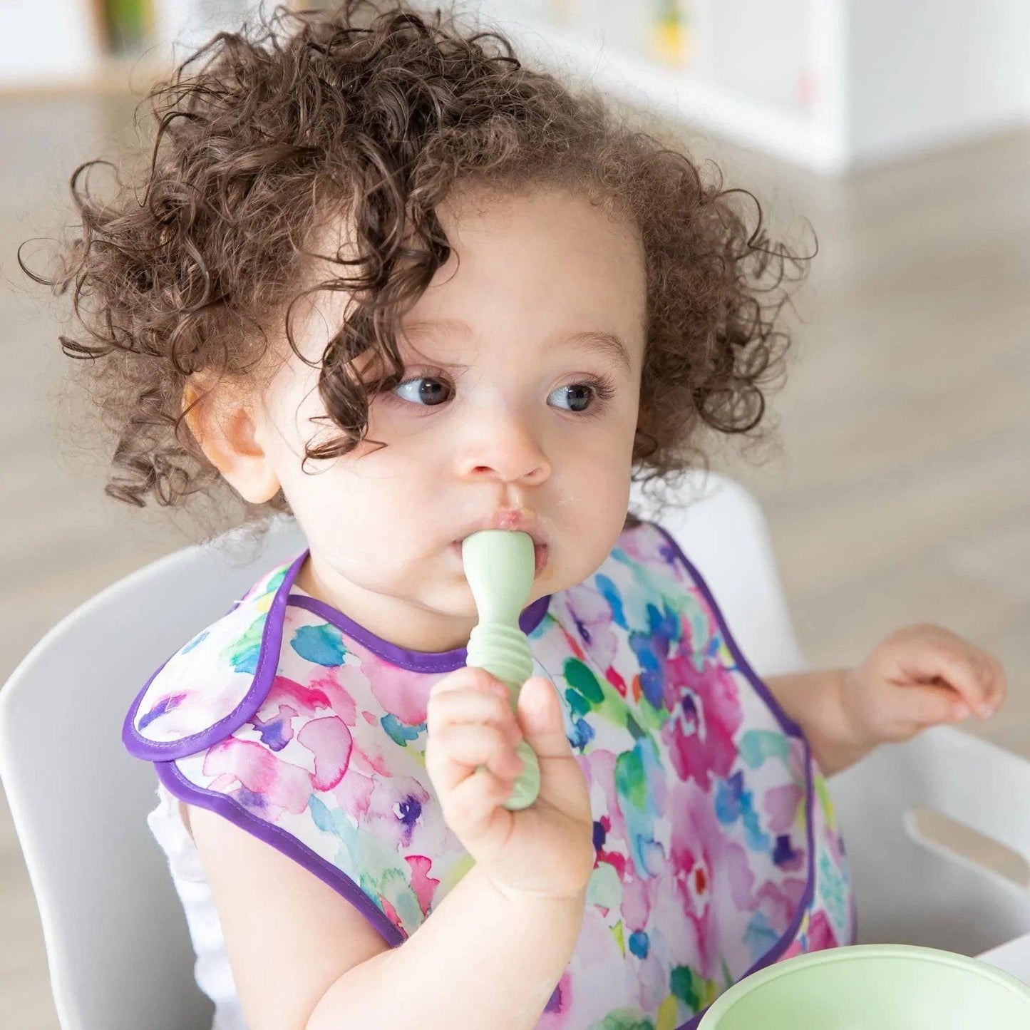 Silicone First Feeding Set: Sage