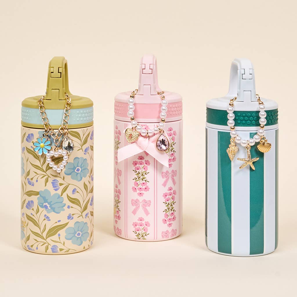 6 oz Lil' Bitty Bottle–Poppin' Petals Aqua
