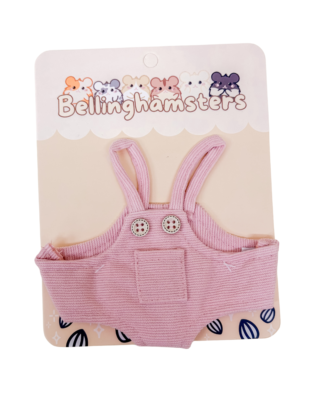 Pink Corduroy Overalls - Plushie Accessories