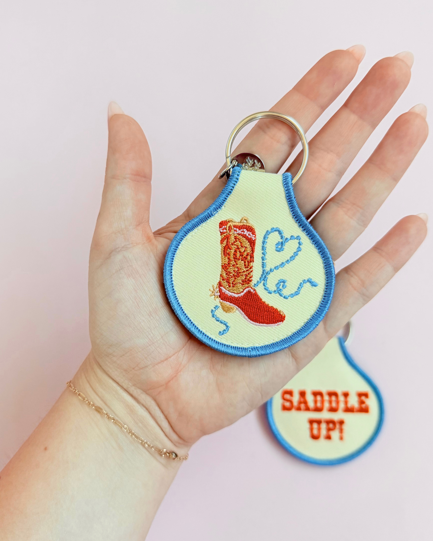 Saddle Up! | Bookish Embroidered Keychain