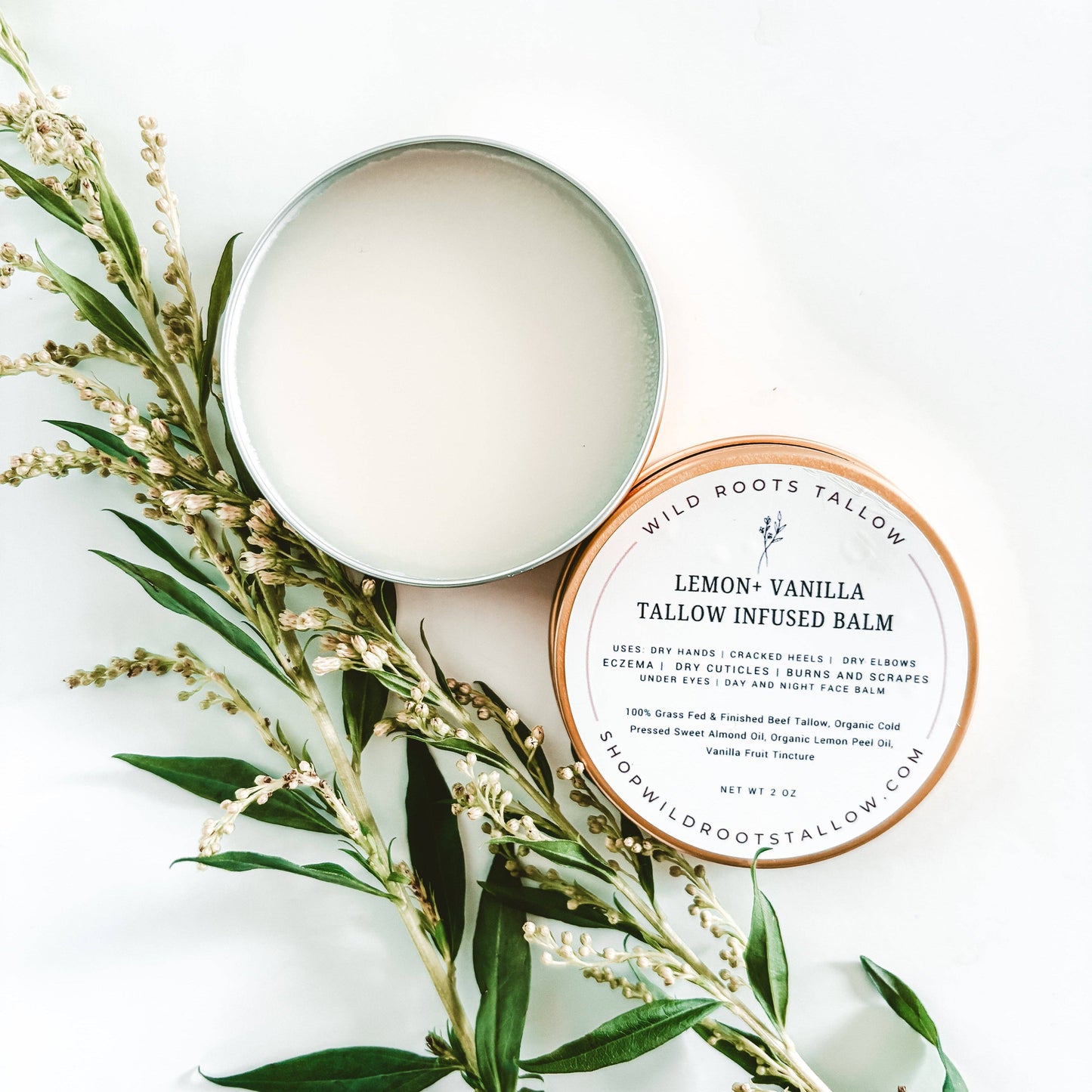 Lemon + Vanilla Tallow Hand + Body Balm Protective Skin Balm