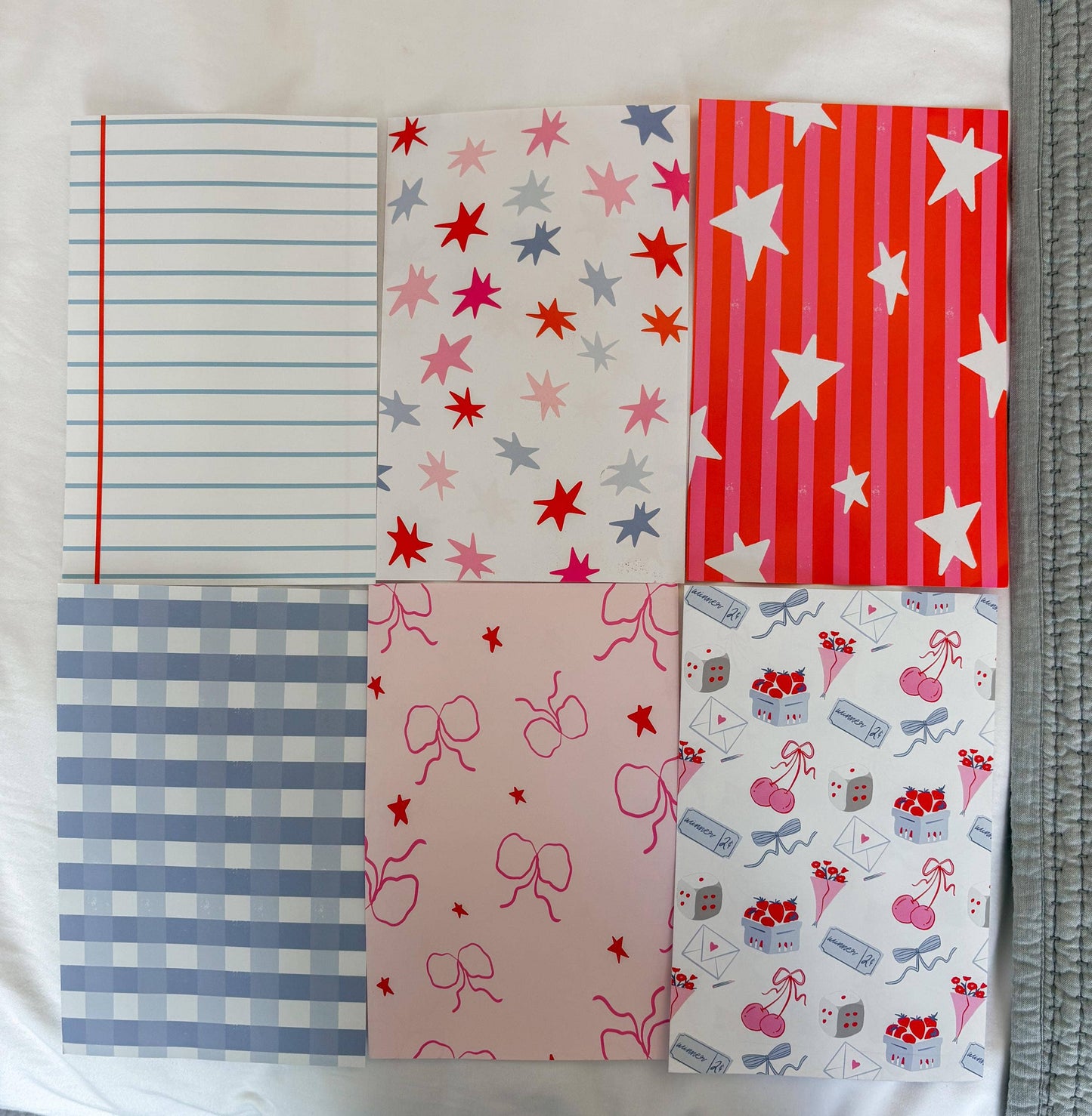 Journal Pattern Notebook 6 Pages pink