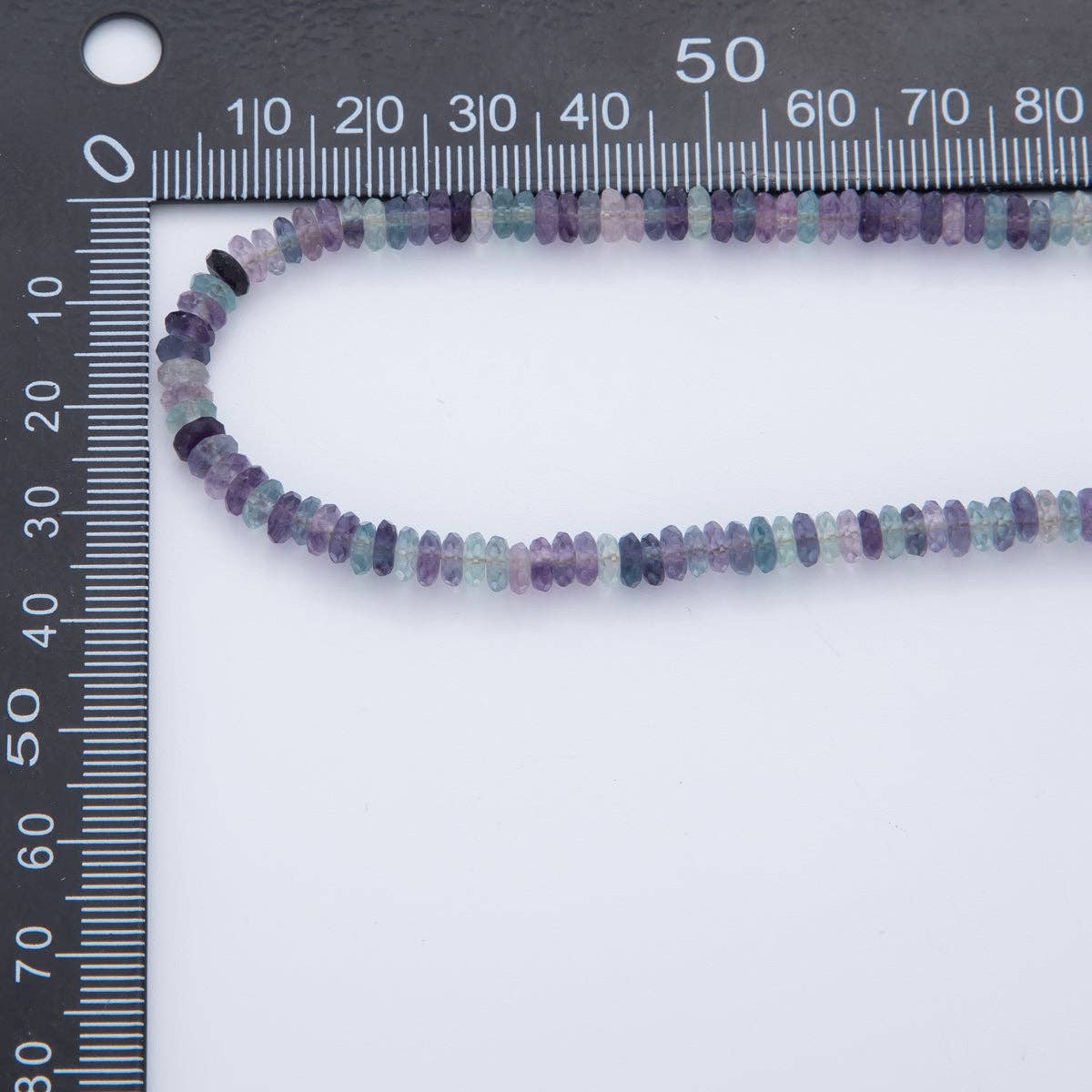 16K Gold Filled Multicolor Fluorite Rondelle Gemstone Bead 16 Inch Choker Handmade Necklace | WA-900
