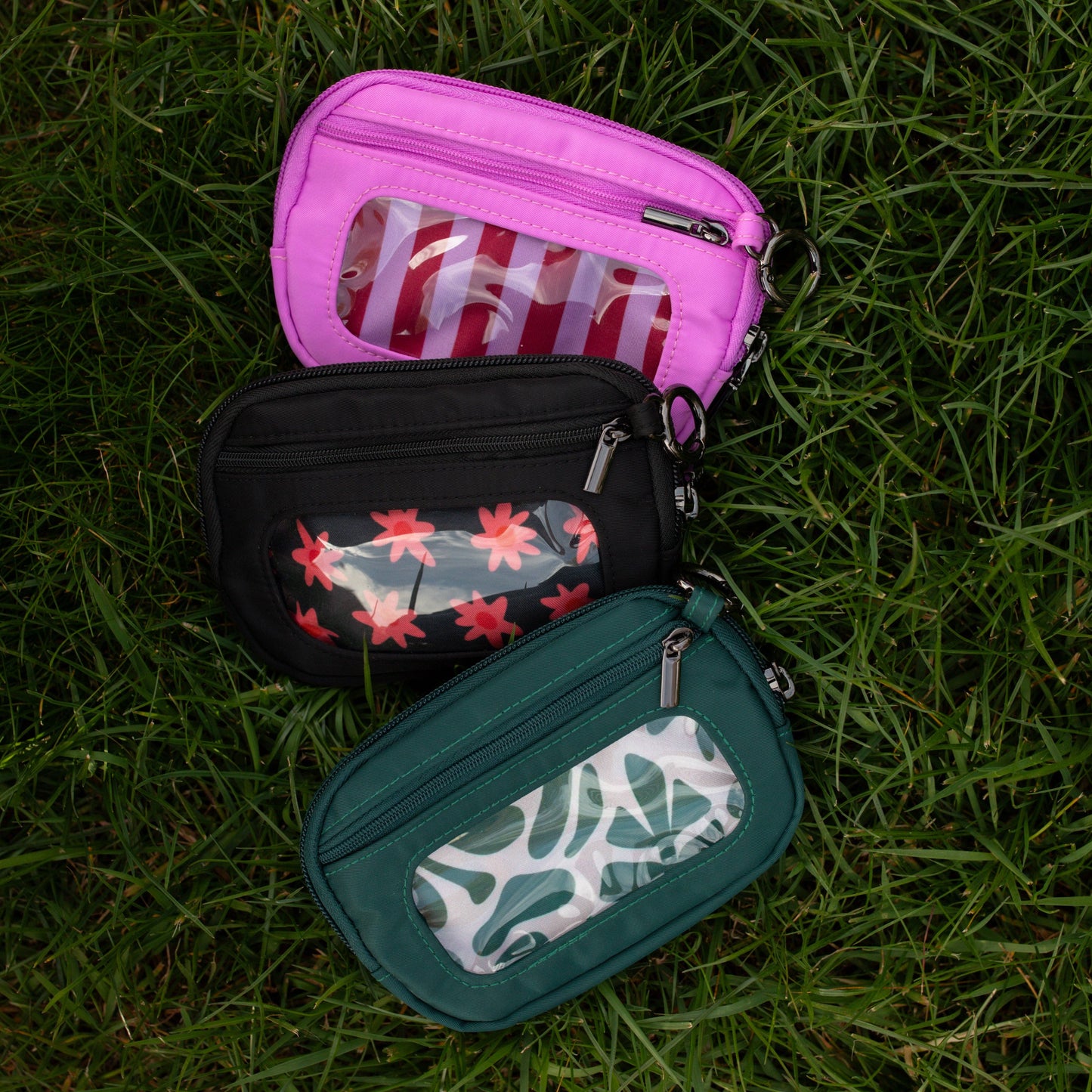 Polly Clip Wallet in Dark Green