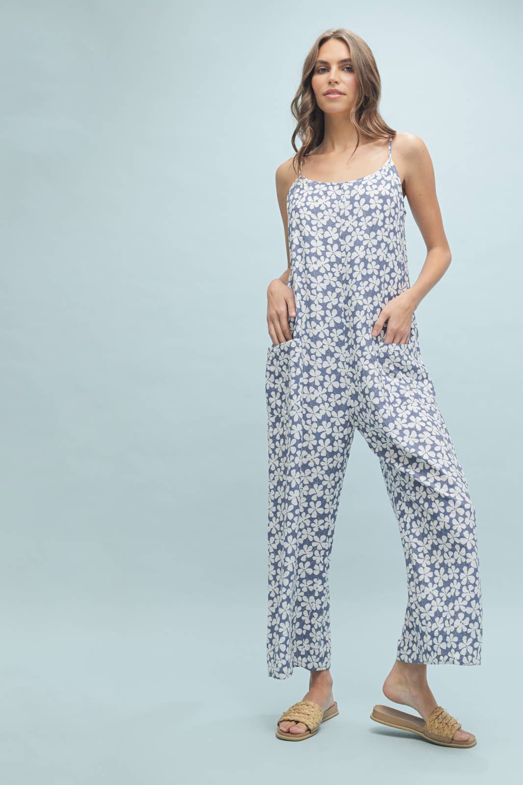 FLORAL CAMI JUMPSUIT / WL25-10146